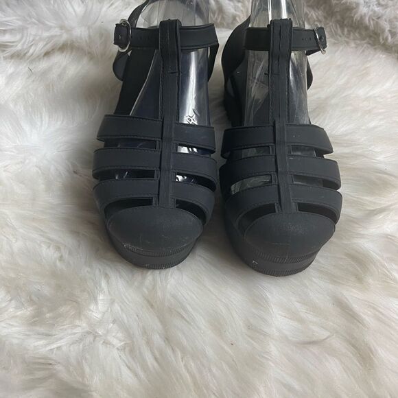 Jeffrey CAMPBELL Candied Black MattePlatform Sandals SZ 8 - Picture 3 of 11